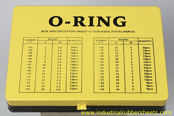 NBR Rubber O Ring Kit with ISO3601 AS568A DIN3771 Standards in Multiple Colors and Sizes