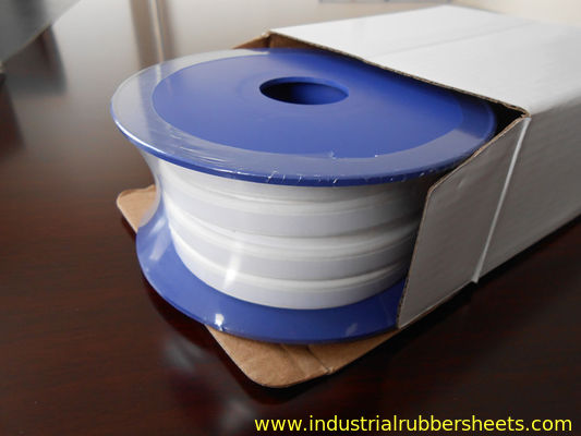 হোয়াইট ব্যাকিং আঠালো PTFE গasket টেপ খাদ্য গ্রেড আয়তক্ষেত্র / গোলাকার ক্রস