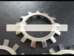 SS304 SS316 MS ইস্পাত লক ওয়াশার, বাইরের দাঁতযুক্ত খাঁজকাটা, স্বাভাবিক রঙ