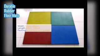 টেকসই কাঠ শস্য রাবার ফ্লোর ম্যাট 10-50 মিমি পুরু