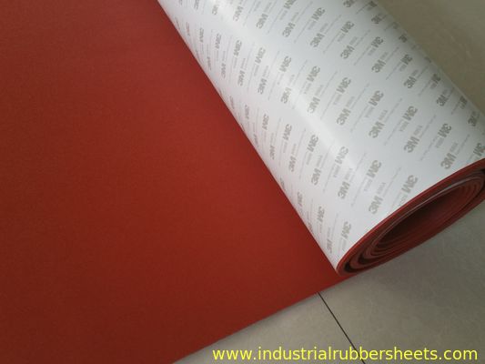 Industrial Grade 100% Virgin Silicone Foam Rubber Sheet with 3M Adhesive Backing and UL94V-0 Flame Resistance