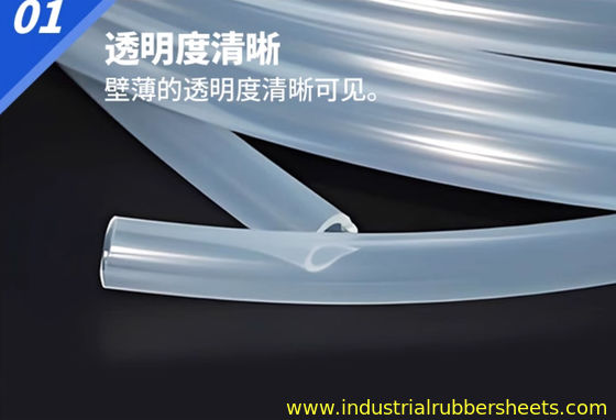 Food Grade 100% Virgin Silicone Tube Extrusion with 3-4mm Thickness and High Tensile Strength